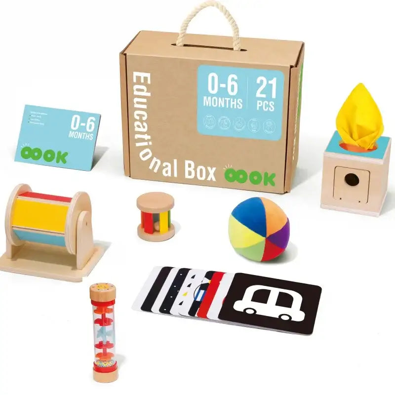 TOOKY TOY Box XXL zabawka Montessori 6w1 dla niemowląt 0-6 miesięcy - zabawki-dla-dziewczynki