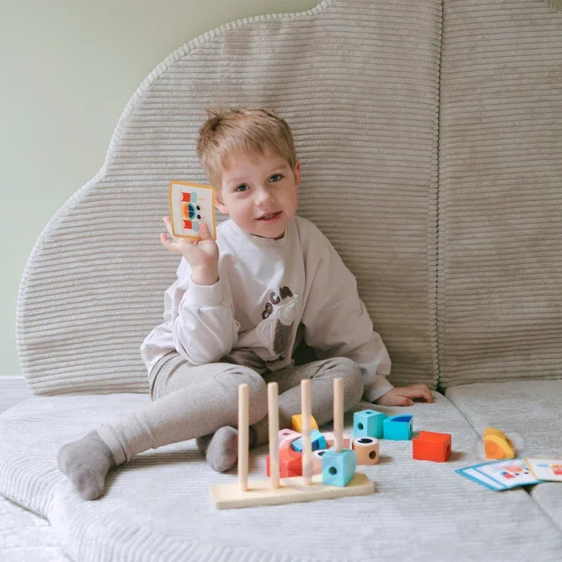 Drewniane klocki TOOKY TOY układanka krab dla dzieci - zabawki-dla-dziewczynki