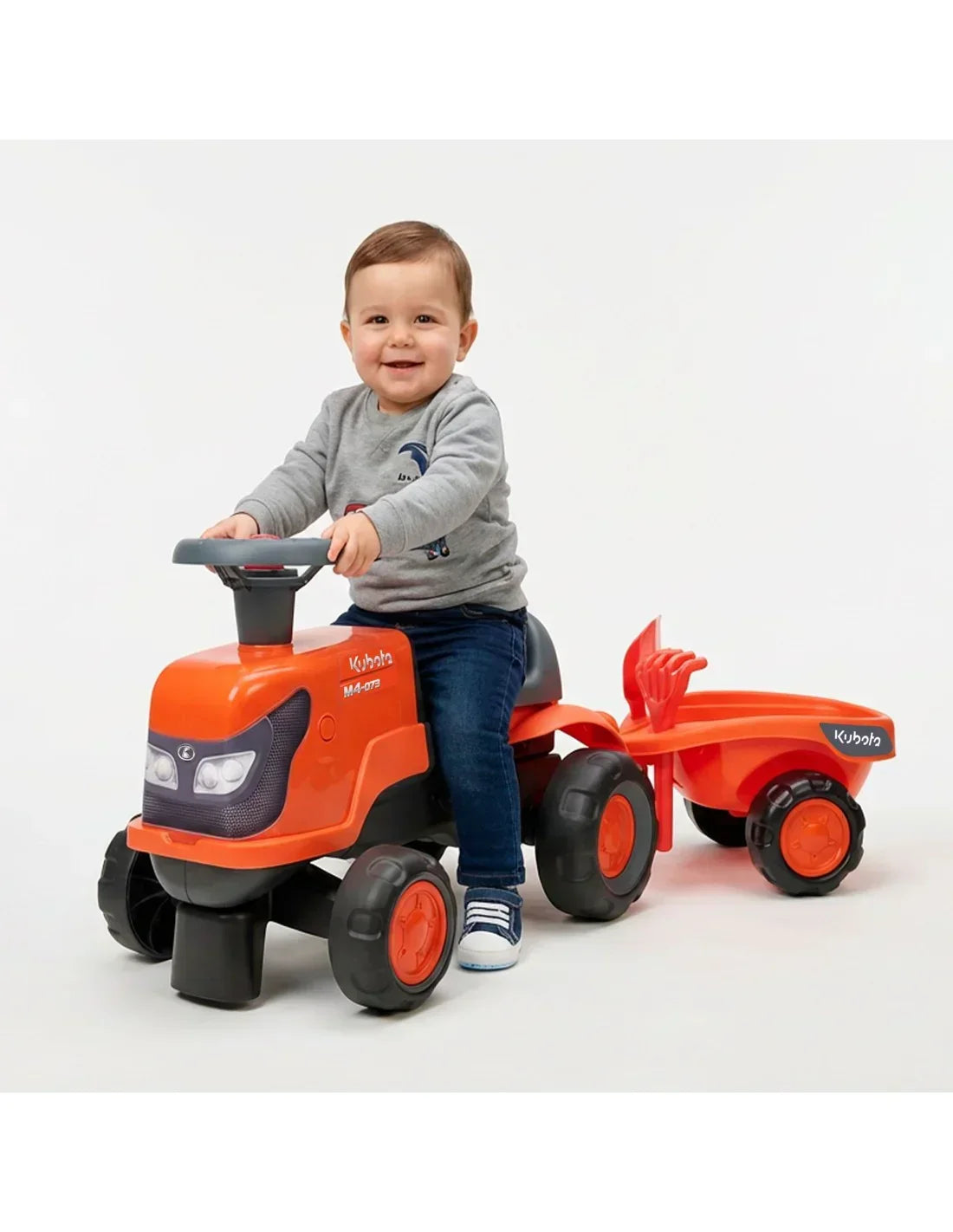 FALK Traktorek Kubota wykonany w 40% z recyklingowanego plastiku  - zabawki-dla-dziewczynki