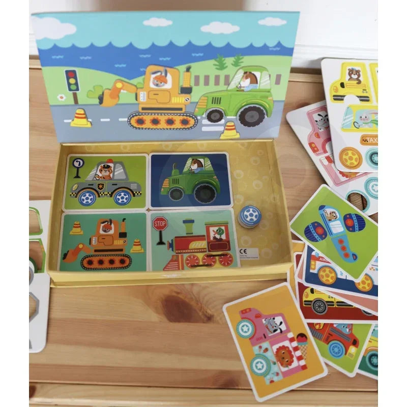TOOKY TOY Montessori układanka magnetyczna rozwój wyobraźni i zdolności - zabawki-dla-dziewczynki