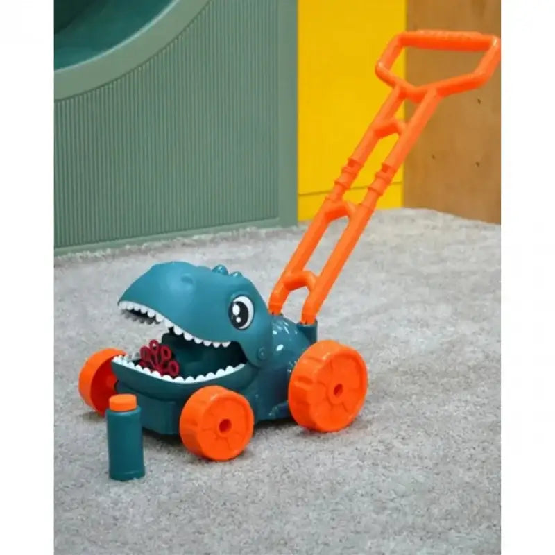 Kosiarka Dino WOOPIE do zabawy w ogrodzie z bańkami - zabawki-dla-dziewczynki