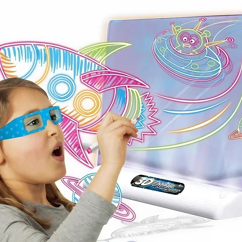 WOOPIE Magnetyczna Tablica 3D Podświetlenie LED do Rysowania - zabawki-dla-dziewczynki