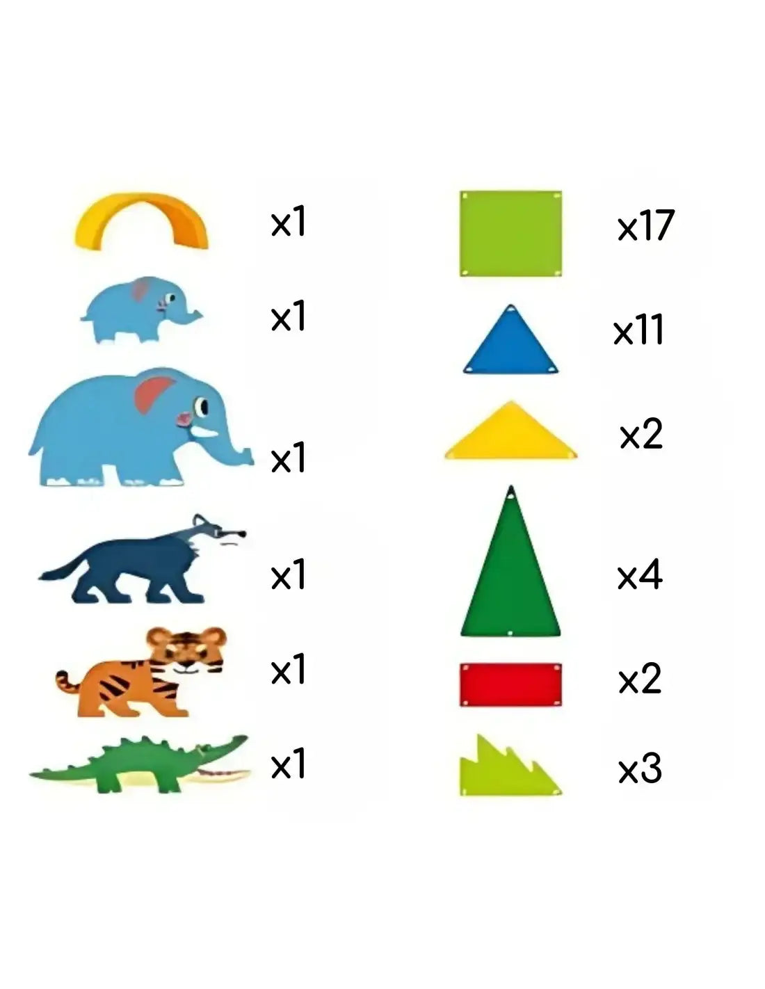 WOOPIE 3D klocki magnetyczne Zwierzęta Dżungli edukacyjne