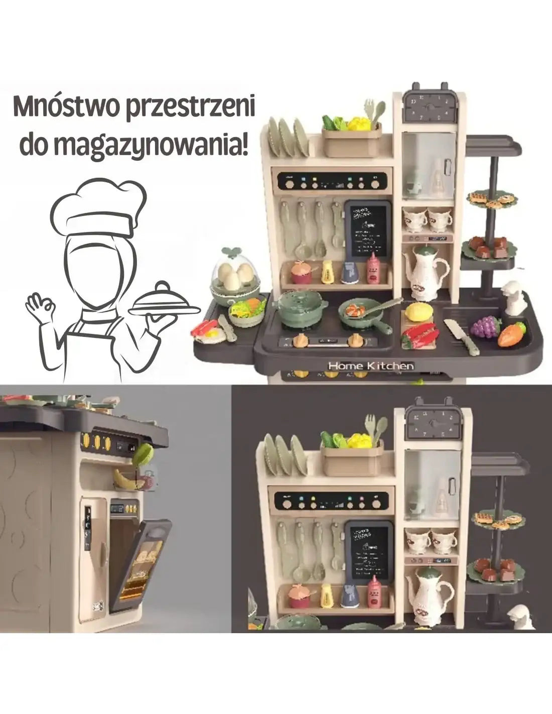 WOOPIE duża kuchnia zabawkowa dla dzieci z obiegiem wody