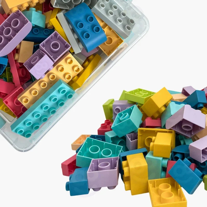 WOOPIE Klocki Soft Blocks Zestaw 99 Elementów w Pudełku - zabawki-dla-dziewczynki