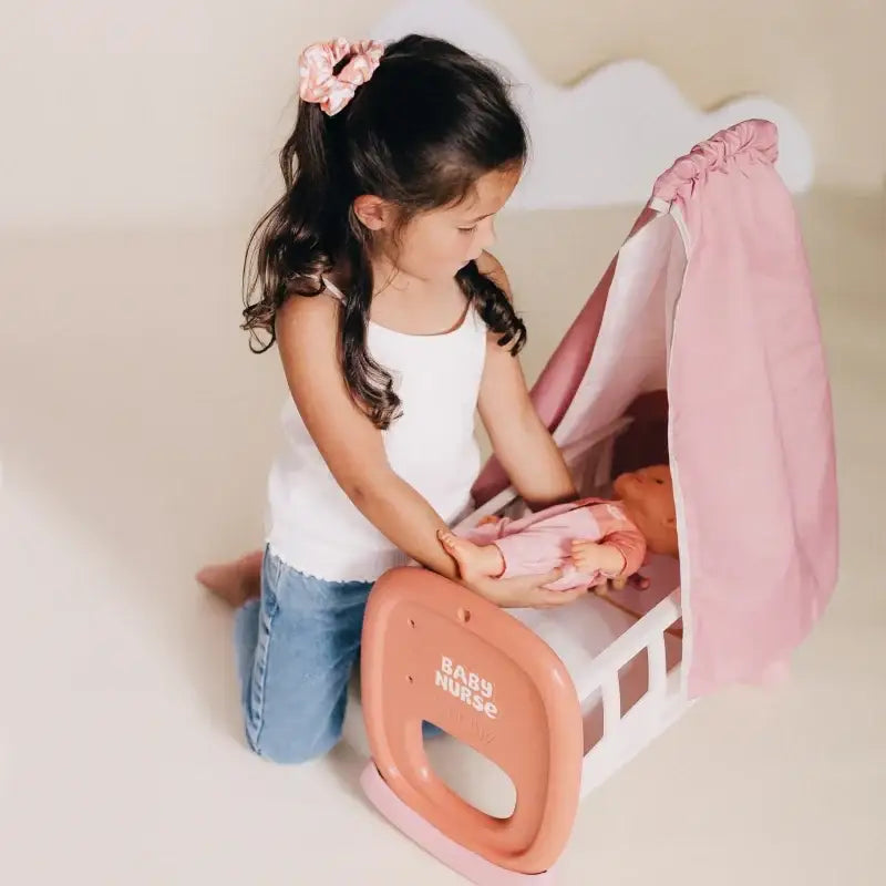 Smoby Baby Nurse kołyska dla lalek z baldachimem kreatywna zabawa - zabawki-dla-dziewczynki