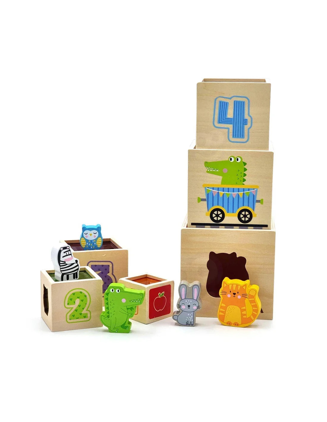 Zabawka Montessori piramidka VIGA drewniana edukacyjna - zabawki-dla-dziewczynki