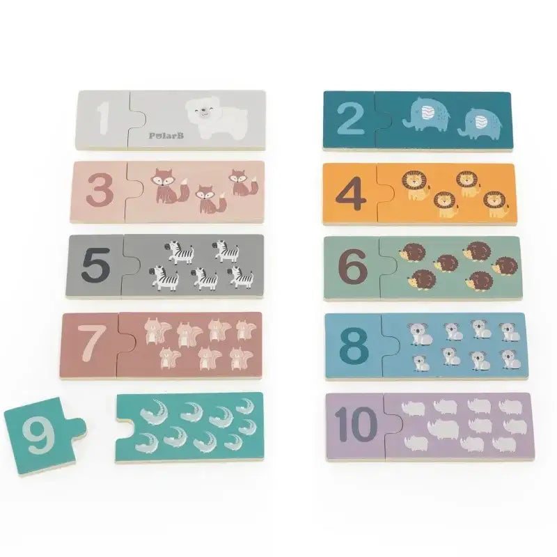 Drewniane puzzle edukacyjne z liczbami i zwierzętami, zabawki dla dziewczynki, rozwijające naukę liczenia.