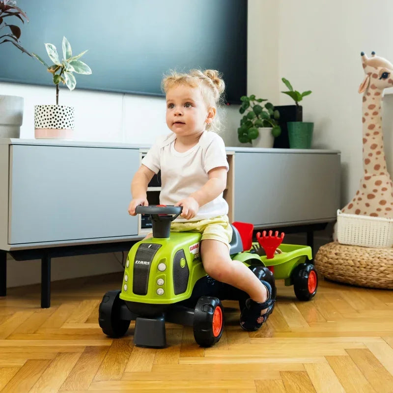Zabawka FALK Claas 470 Arion jeździk z przyczepką i zestawem do piasku  - zabawki-dla-dziewczynki