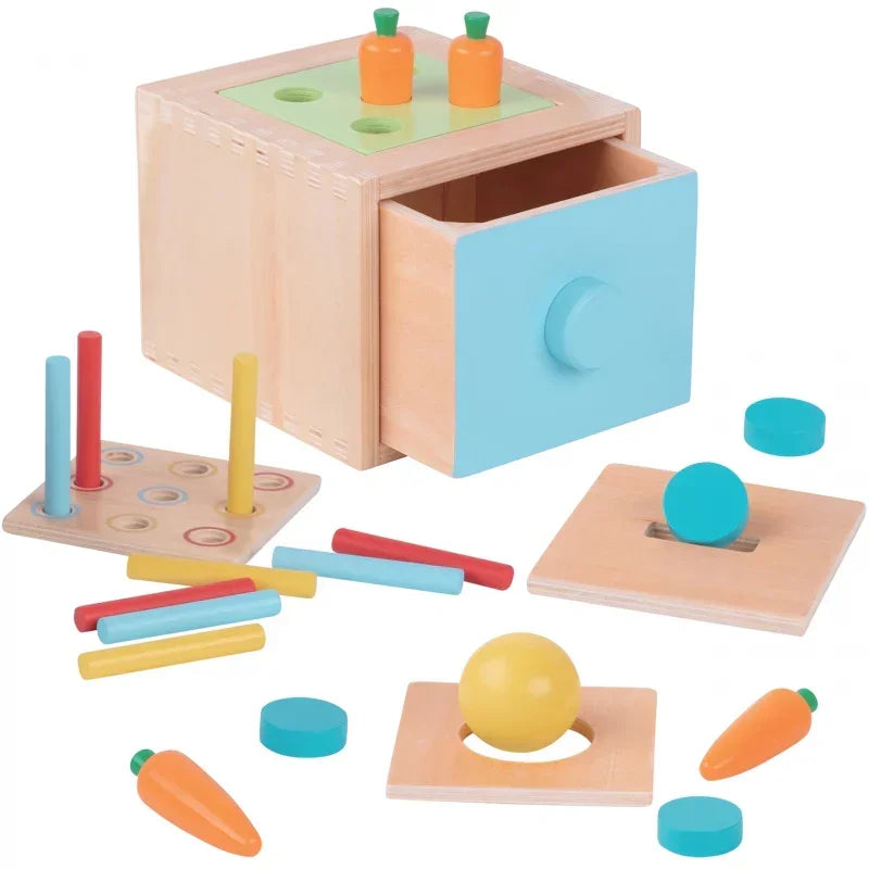 Drewniana szuflada edukacyjna WOOPIE GREEN sorter Montessori dla dzieci - zabawki-dla-dziewczynki