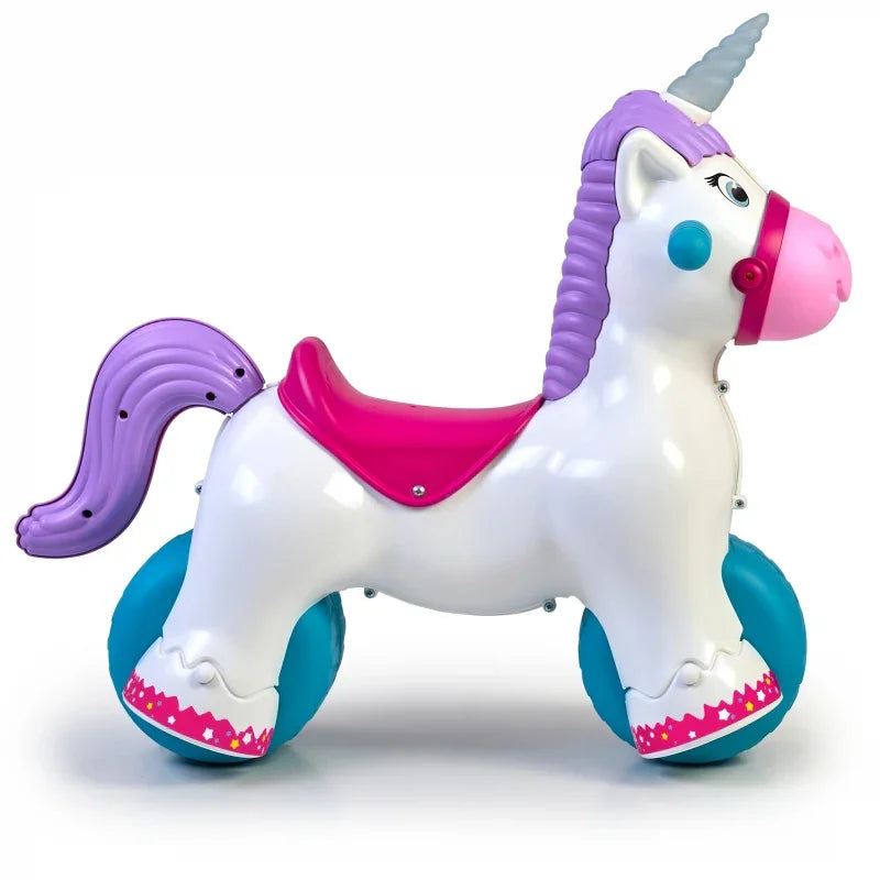 FEBER Interaktywny Bujany Jednorożec 2w1 – Jeździk Biegowy - zabawki-dla-dziewczynki