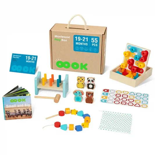 TOOKY TOY box pudełko XXL Montessori edukacyjne 7w1 sensoryczne 19-21 mies - zabawki-dla-dziewczynki