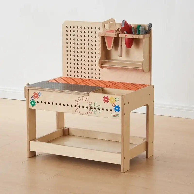 MASTERKIDZ Drewniany Warsztat Montessori STEM z Narzędziami + Akcesoria - zabawki-dla-dziewczynki