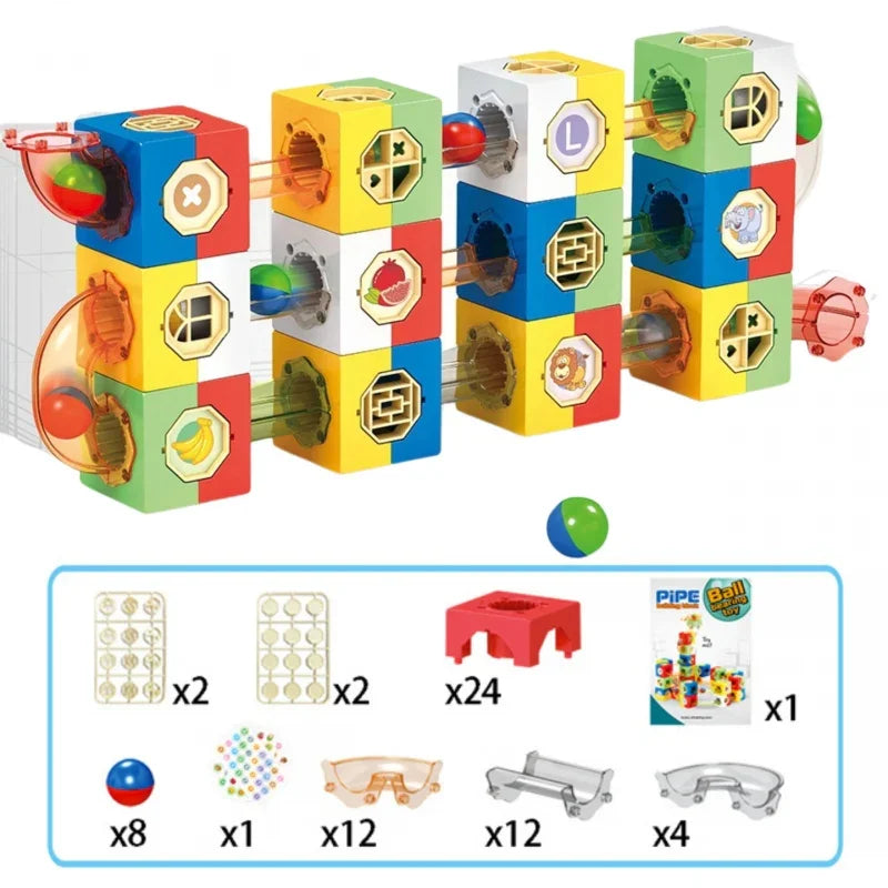 WOOPIE Tor Kulkowy Kulodrom Zestaw Konstrukcyjny Klocki 3D - zabawki-dla-dziewczynki