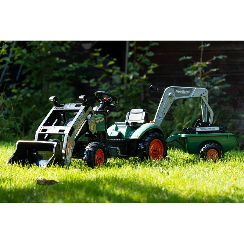 Zielony traktor koparko-ładowarka FALK Farm Lander dla najmłodszych - zabawki-dla-dziewczynki