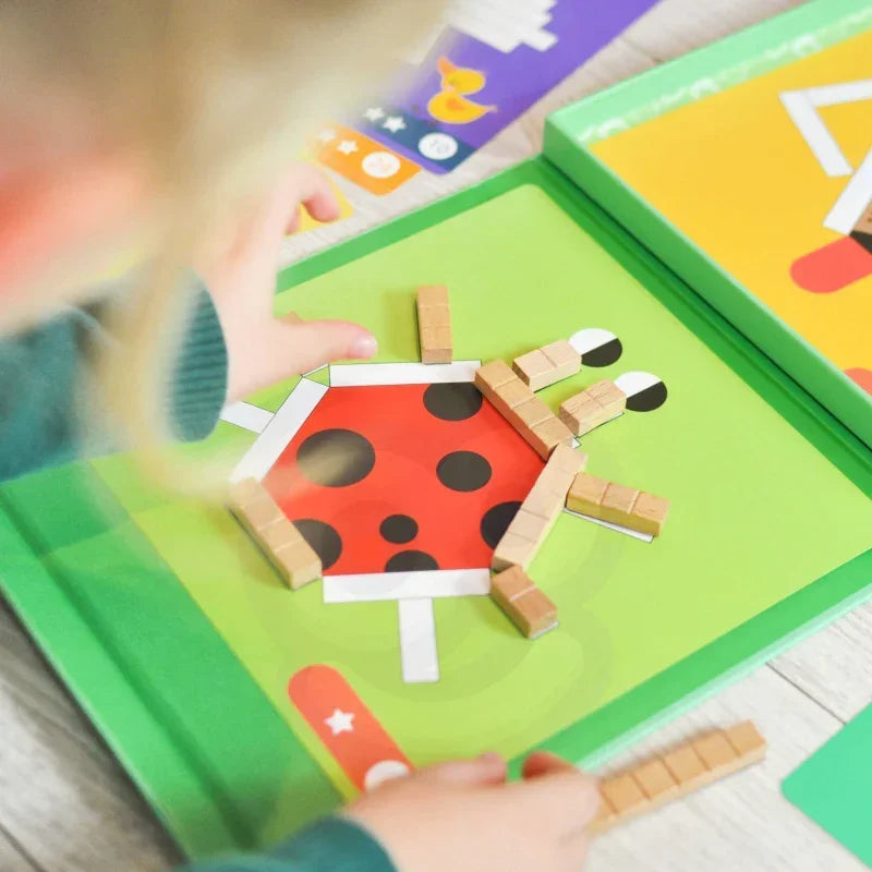Magnetyczne klocki TOOKY TOY 49 el. zabawka edukacyjna - zabawki-dla-dziewczynki