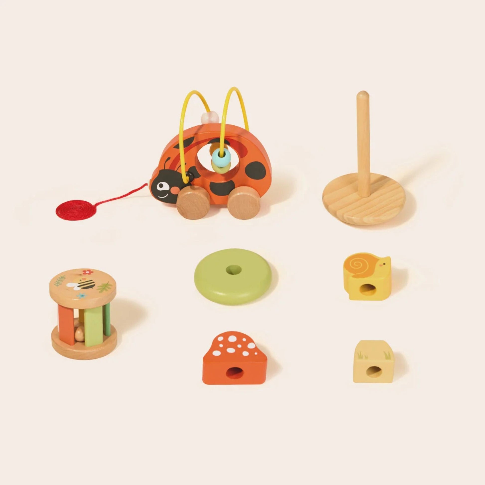5-TOOKY TOY Zestaw Biedronka do Zabawy Rozwojowej 3w1-5