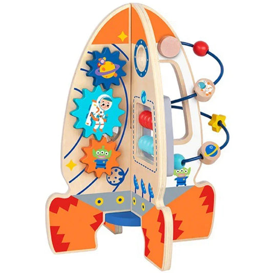 Tooky Toy rakieta wielofunkcyjna drewniana rozwój kreatywności dzieci - zabawki-dla-dziewczynki