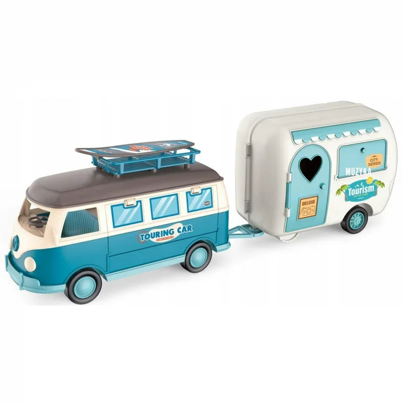 WOOPIE Kamper XL dla Lalek Zestaw Kempingowy z Przyczepką - zabawki-dla-dziewczynki