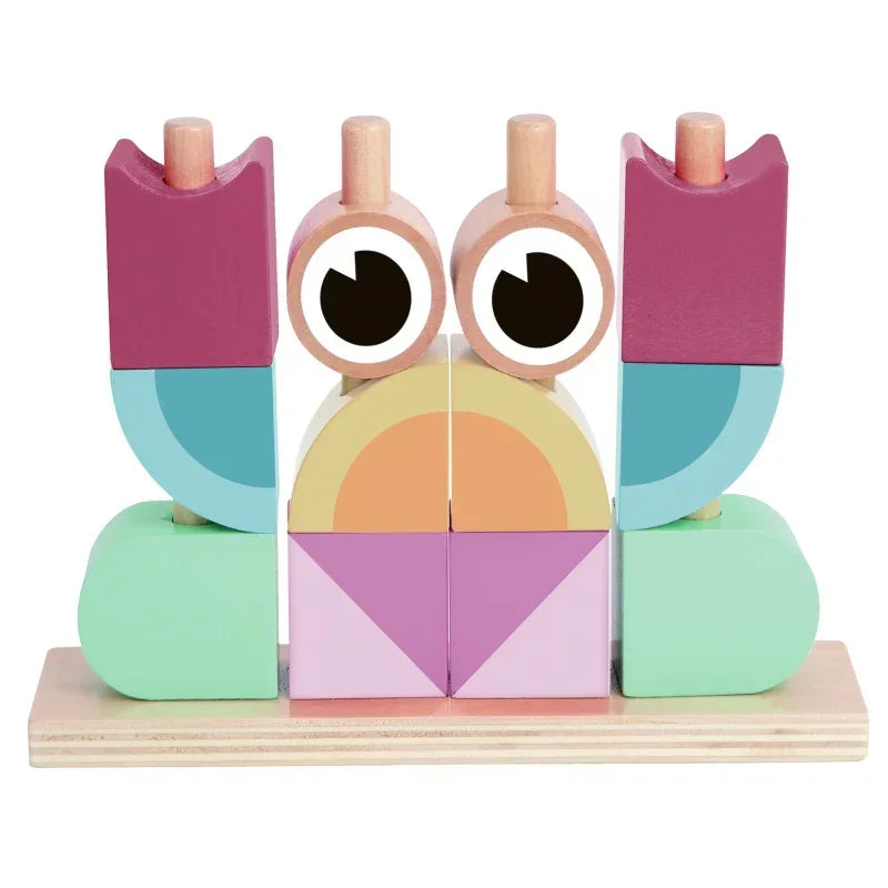 TOOKY TOY drewniane bloki edukacyjne krab układanka - zabawki-dla-dziewczynki