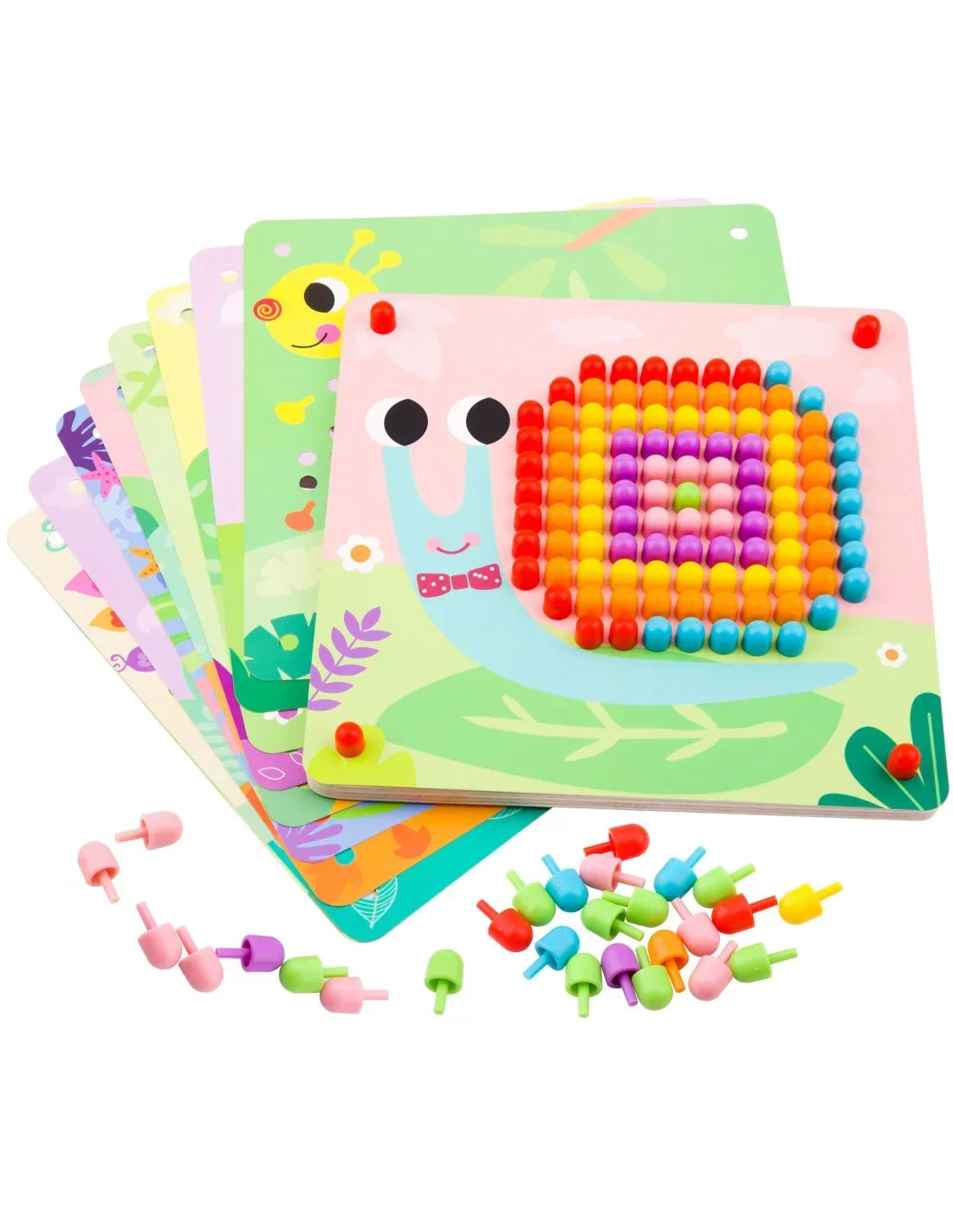 14-TOOKY TOY Układanka z Pinezkami Kołki Wpinaczka-14