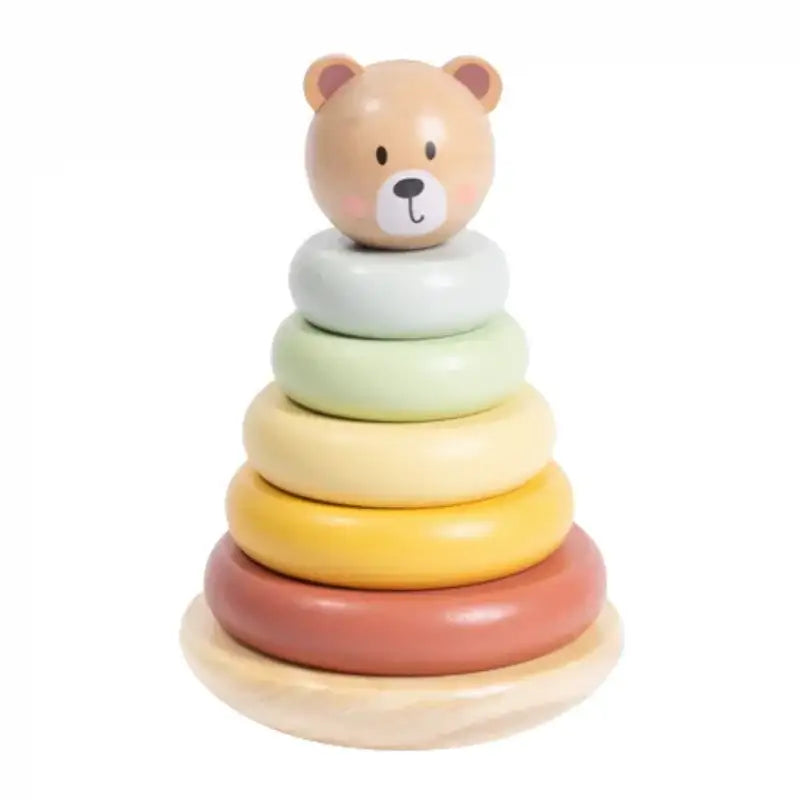 Piramidka Miś TOOKY TOY rozwija zdolności manualne - zabawki-dla-dziewczynki