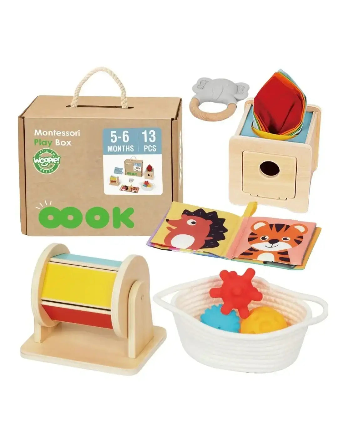 WOOPIE GREEN box Montessori XXL 6w1 dla niemowląt 5-6 miesięcy - zabawki-dla-dziewczynki