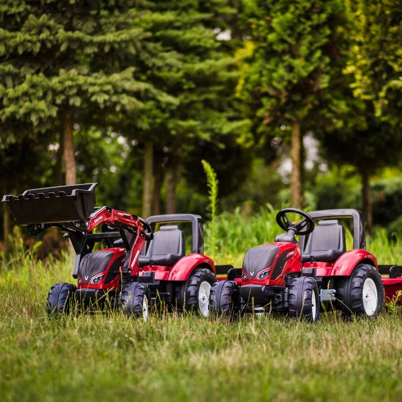 Dziecięcy traktor Valtra FALK z przyczepką i ruchomą łyżką - zabawki-dla-dziewczynki