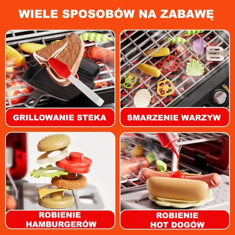 Woopie grill barbecue interaktywna kuchnia LED kreatywna zabawa dzieci - zabawki-dla-dziewczynki