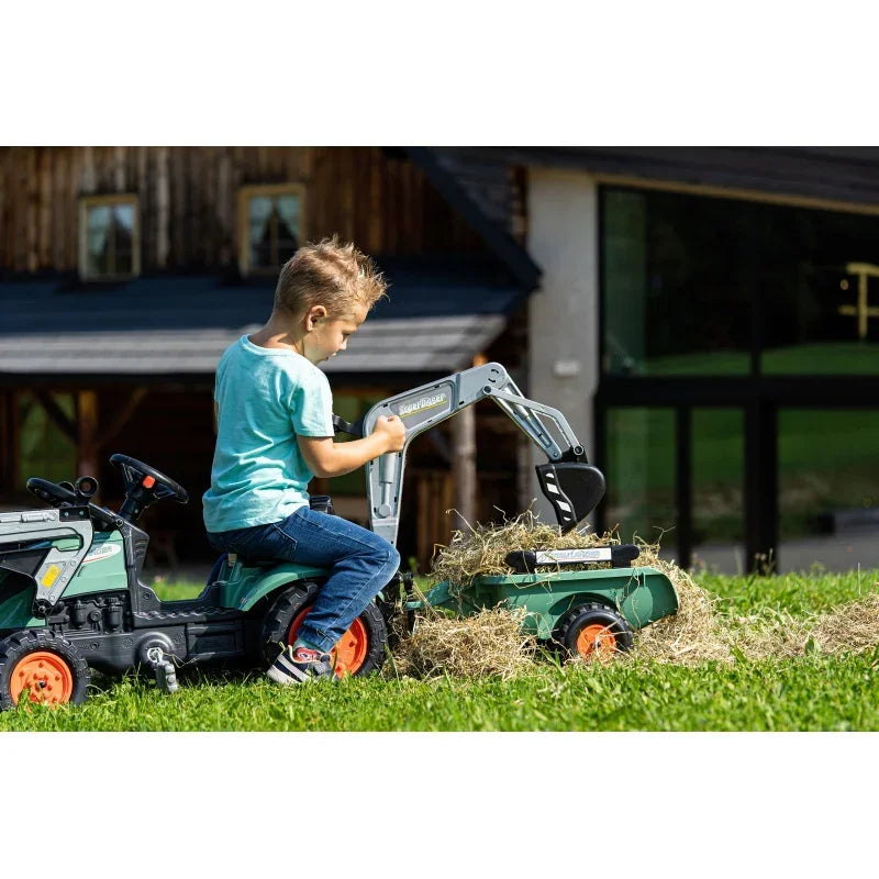Traktor FALK Farm Lander koparko-ładowarka do zabawy na świeżym powietrzu  - zabawki-dla-dziewczynki