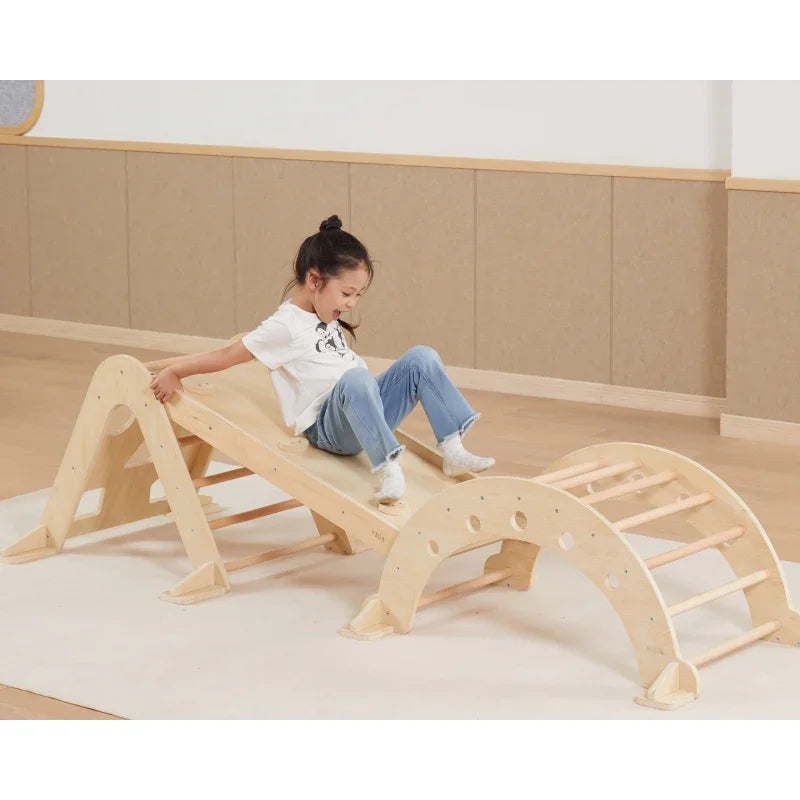 VIGA Drewniany Bujak Naturalny Montessori - zabawki-dla-dziewczynki