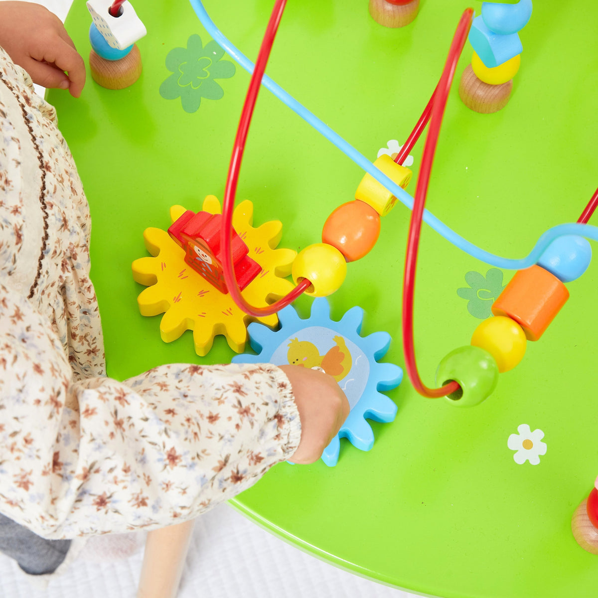 5-Viga Drewniany Stolik Edukacyjny Sensoryczny Przeplatanka XXL Montessori-5