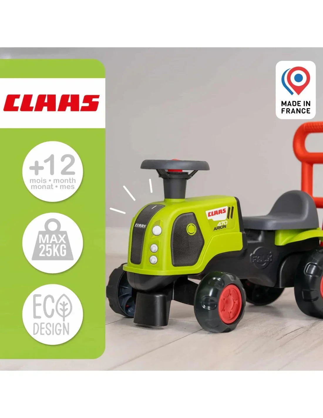 Jeździk dla dziecka 1+ Claas Arion 470 z ergonomicznym oparciem - zabawki-dla-dziewczynki