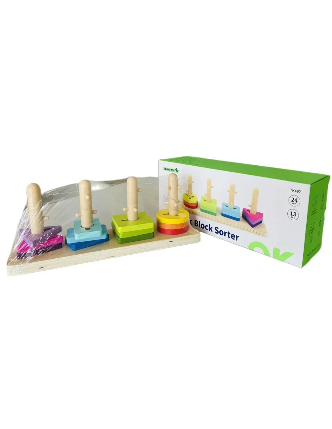 Zabawka edukacyjna TOOKY TOY sorter Montessori drewniany