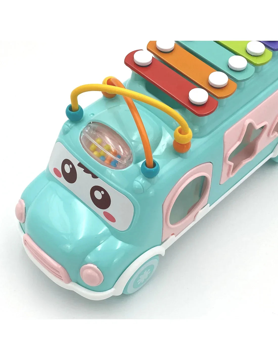 6-WOOPIE BABY Samochodzik Muzyczny Sorter z Cymbałkami Zielony-6