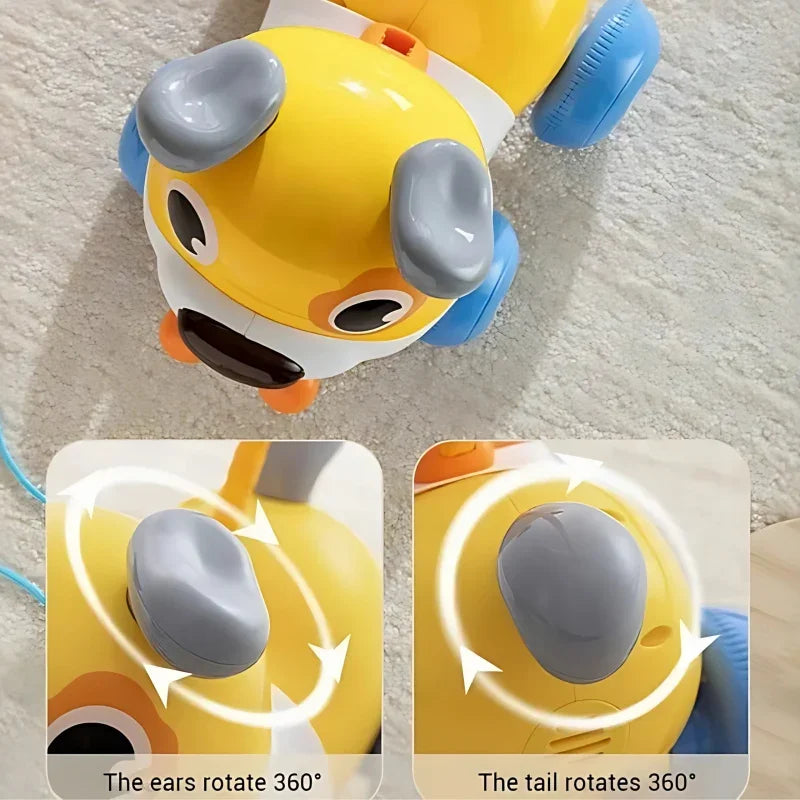 WOOPIE Interaktywny Piesek 2w1 Pchacz Szczekający 360° 6m+ - zabawki-dla-dziewczynki