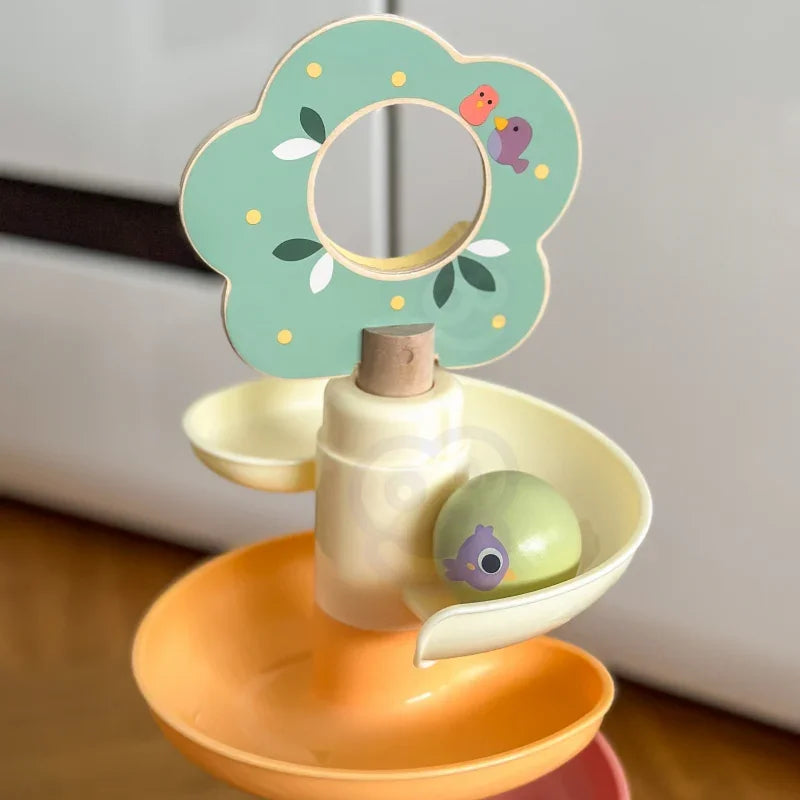 2-WOOPIE GREEN Drewniany Tor Kulkowy z Efektami Dźwiękowymi Cymbałki FSC-2