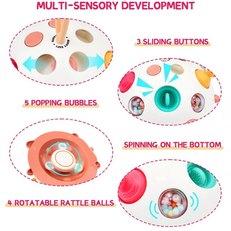 WOOPIE BABY Zabawka Sensoryczna 4w1 Jeżyk Pop-it Aktywizujący - zabawki-dla-dziewczynki