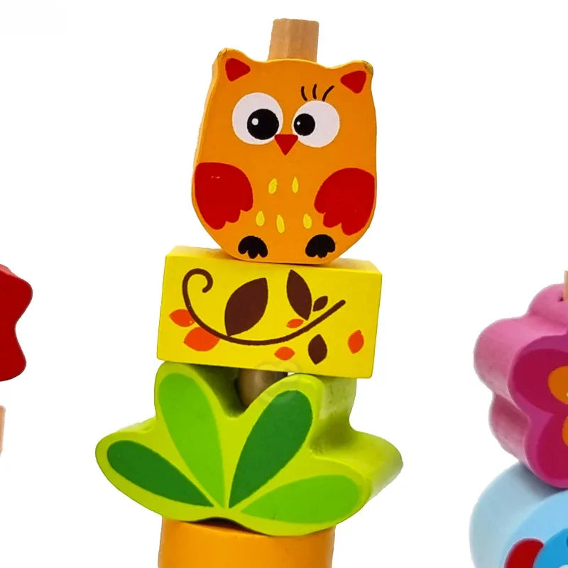 TOOKY TOY Układanka Balansująca Zwierzęta - zabawki-dla-dziewczynki