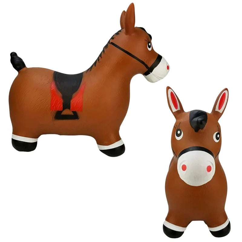 WOOPIE Skoczek Gumowy do Skakania Konik + Pompka - zabawki-dla-dziewczynki