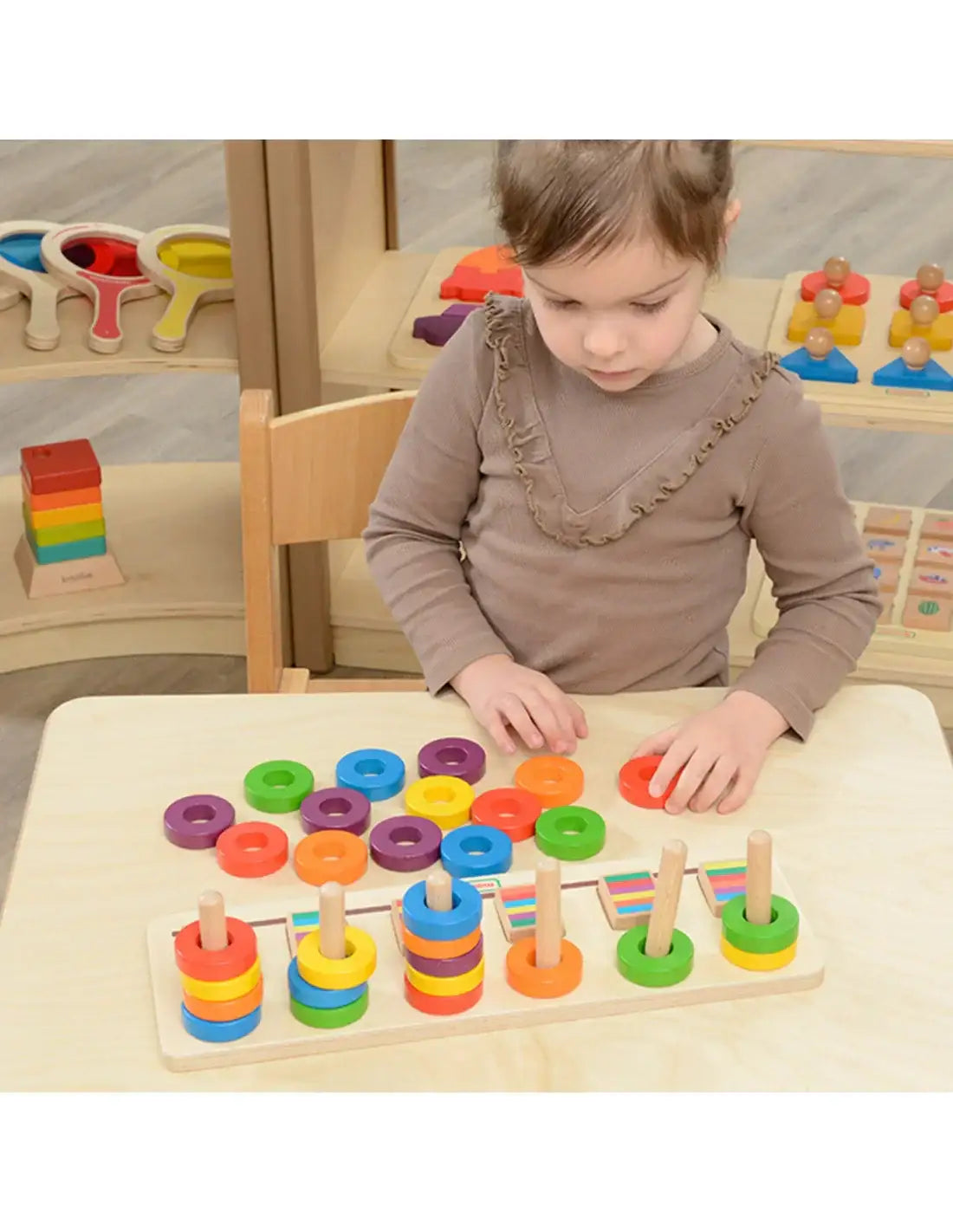 MASTERKIDZ układanka Montessori dla dzieci 2+ do nauki kolorów i liczenia - zabawki-dla-dziewczynki