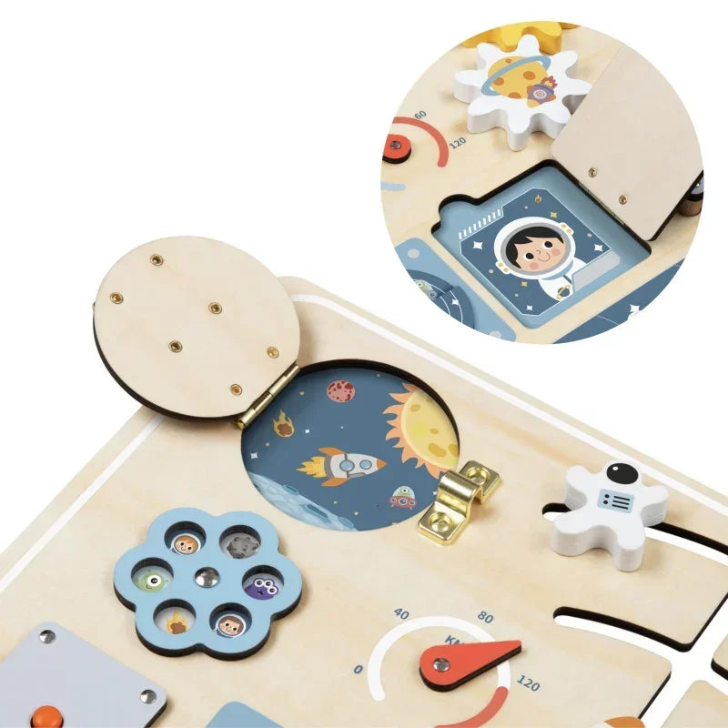 Drewniana tablica TOOKY TOY Montessori zabawka edukacyjna - zabawki-dla-dziewczynki