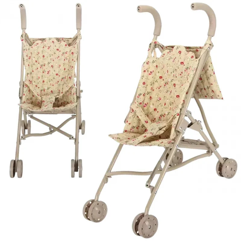 WOOPIE ROYAL Wózek Spacerówka Dla Lalek w Kwiatki - zabawki-dla-dziewczynki