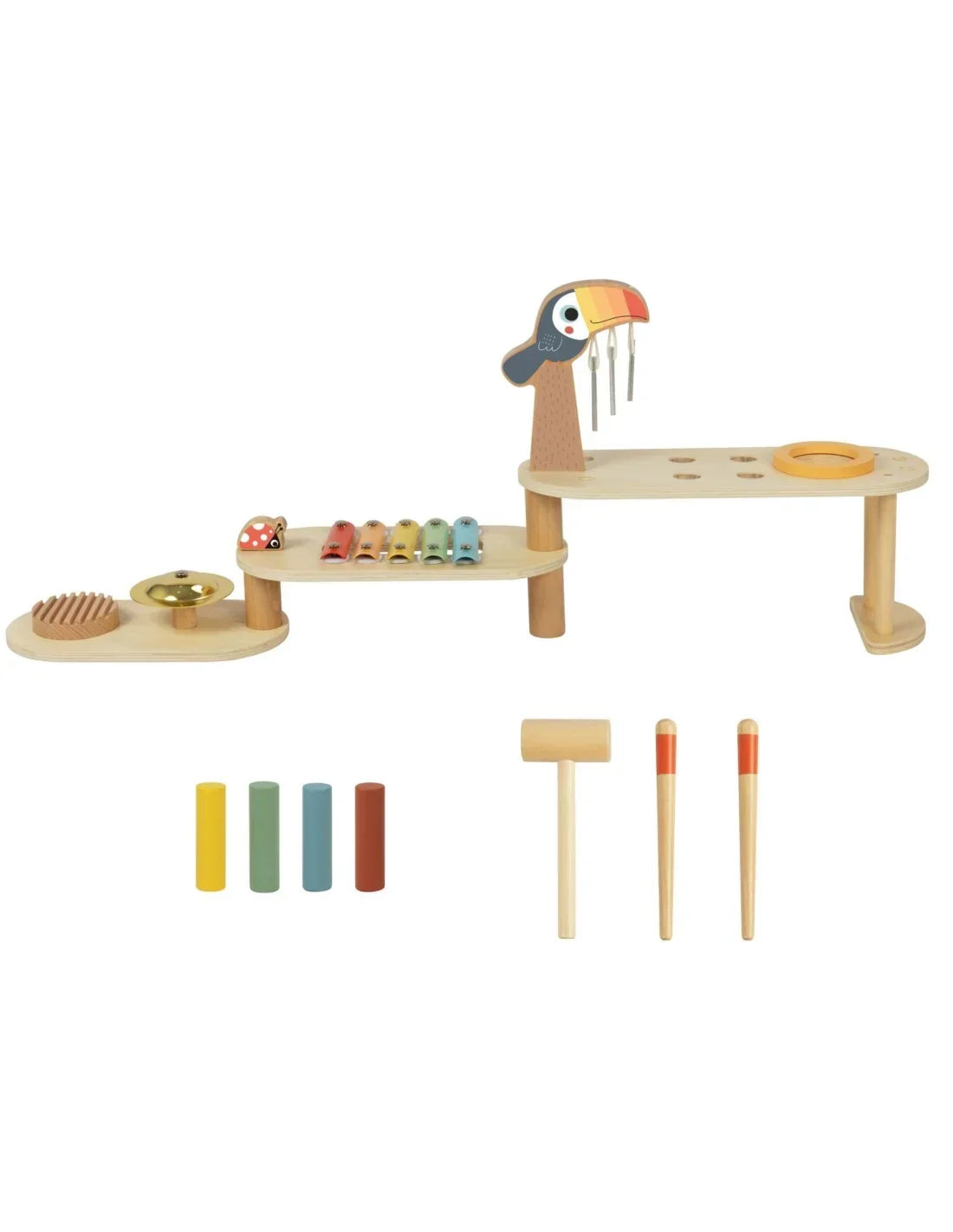 Stolik sensoryczny Tooky Toy Tukan – zabawka muzyczna dla dzieci