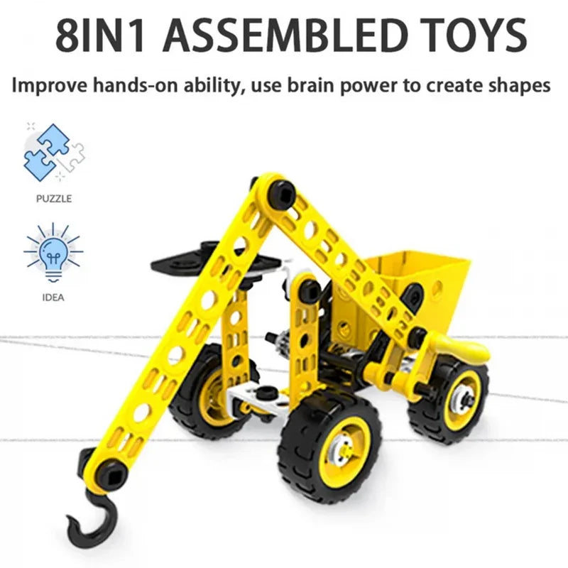 WOOPIE Pojazdy Zestaw Konstrukcyjny 8w1 Klocki STEAM - zabawki-dla-dziewczynki