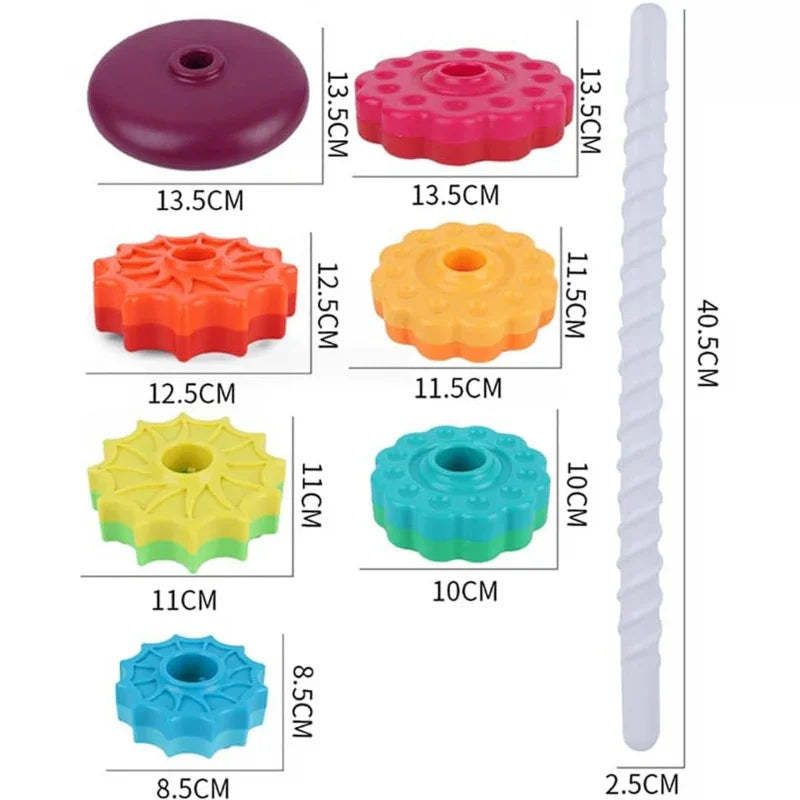WOOPIE BABY Edukacyjna Piramidka Zakręcona Wieża - zabawki-dla-dziewczynki