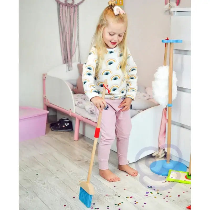 TOOKY TOY drewniany zestaw sprzątania 6 el. edukacyjna zabawka dla dzieci - zabawki-dla-dziewczynki