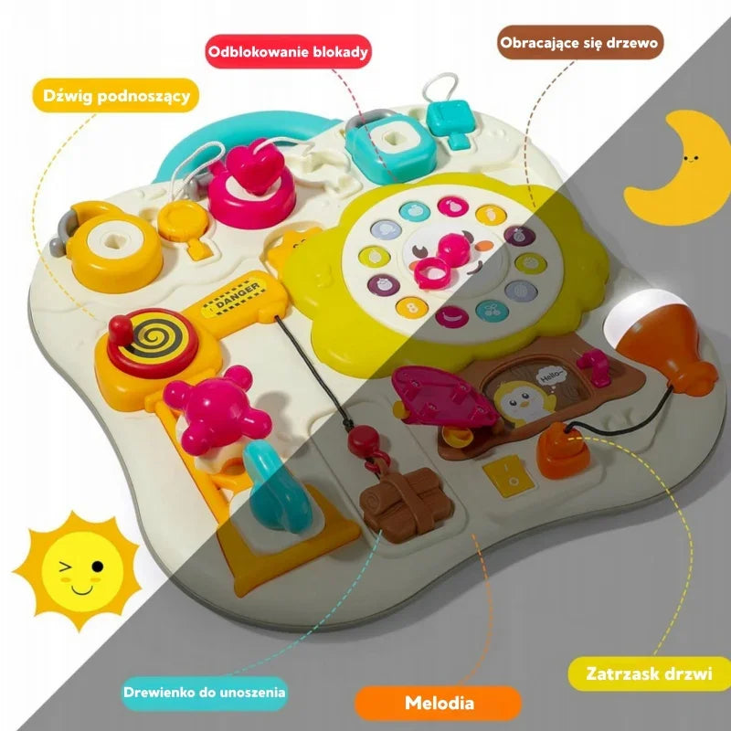 WOOPIE Tablica Montessori Manipulacyjna Sensoryczna Interaktywna dla Malucha - zabawki-dla-dziewczynki