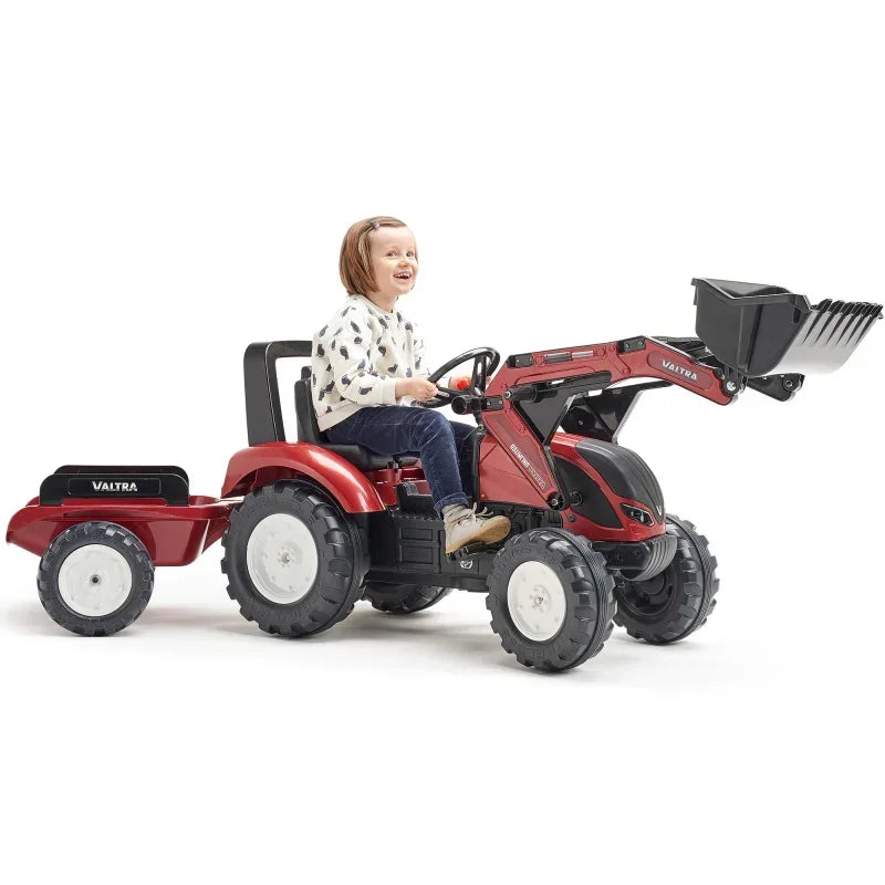 Zabawka dla malucha traktor Valtra FALK z przyczepką - zabawki-dla-dziewczynki