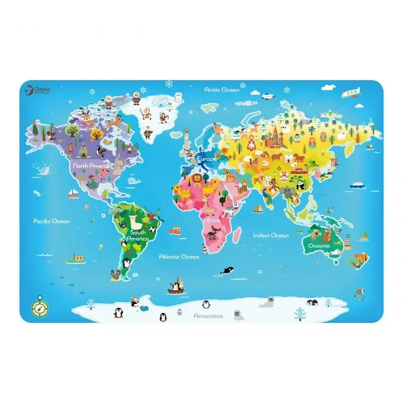 Zabawka edukacyjna Classic World Puzzle Mapa Świata - zabawki-dla-dziewczynki